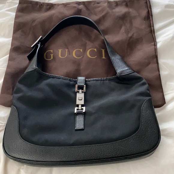 Gucci Handbags - Gucci Jackie O bag black canvas and leather 💯 authentic. Y2K fashion is Back